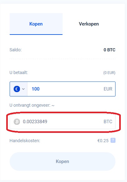 Voor 100 euro Bitcoin kopen